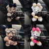 Cute Plush Car Clutch Decoration Car Dashboard Screen Edge Decor Cute Turn Signal Dolls Wiper Dolls Rearview Mirror Ornament