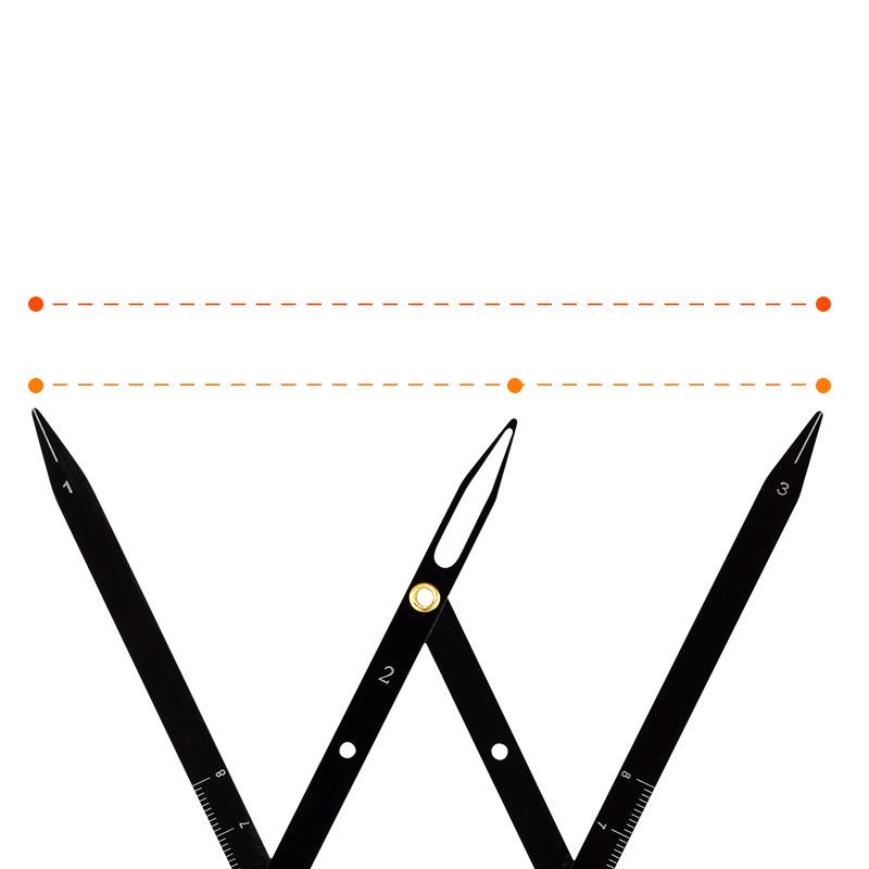 Калипер Золотого Сечения Бровей Точное Расположение Складной Нержавеющая Сталь Инструмент для Измерения Бровей Черный