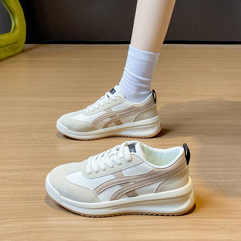 Shoes Wear-resistant Women's Casual Shoes Adding College Style Board Shoes Trendy and Versatile Sports Style Board Shoes