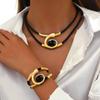 2 Pcs Set Jewelry Accessories Bohemian Jewelry Geometry Chain Bracelet  for Women
