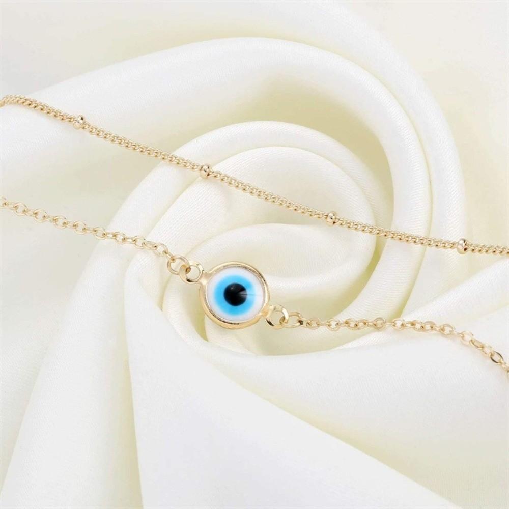 Unique Turkish Blue Eye Bracelet Vintage Adjustable Chain Bracelet Stainless Steel Bracelet Unisex