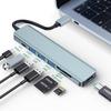 USB-концентратор, концентратор 4k hdmi, многопортовый usb-концентратор, скорость передачи данных 5 Гбит/с, быстрая зарядка PD, кард-ридер, легкий компактный USB-C 7-в-1, тип-c, сверхвысокая TF/SD