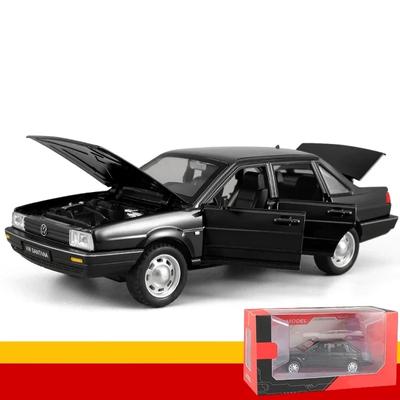 Классическая модель автомобиля Volkswagen Santana из литого сплава в масштабе 1/24, звук и свет, подарок для парня, коллекционный подарок для детей