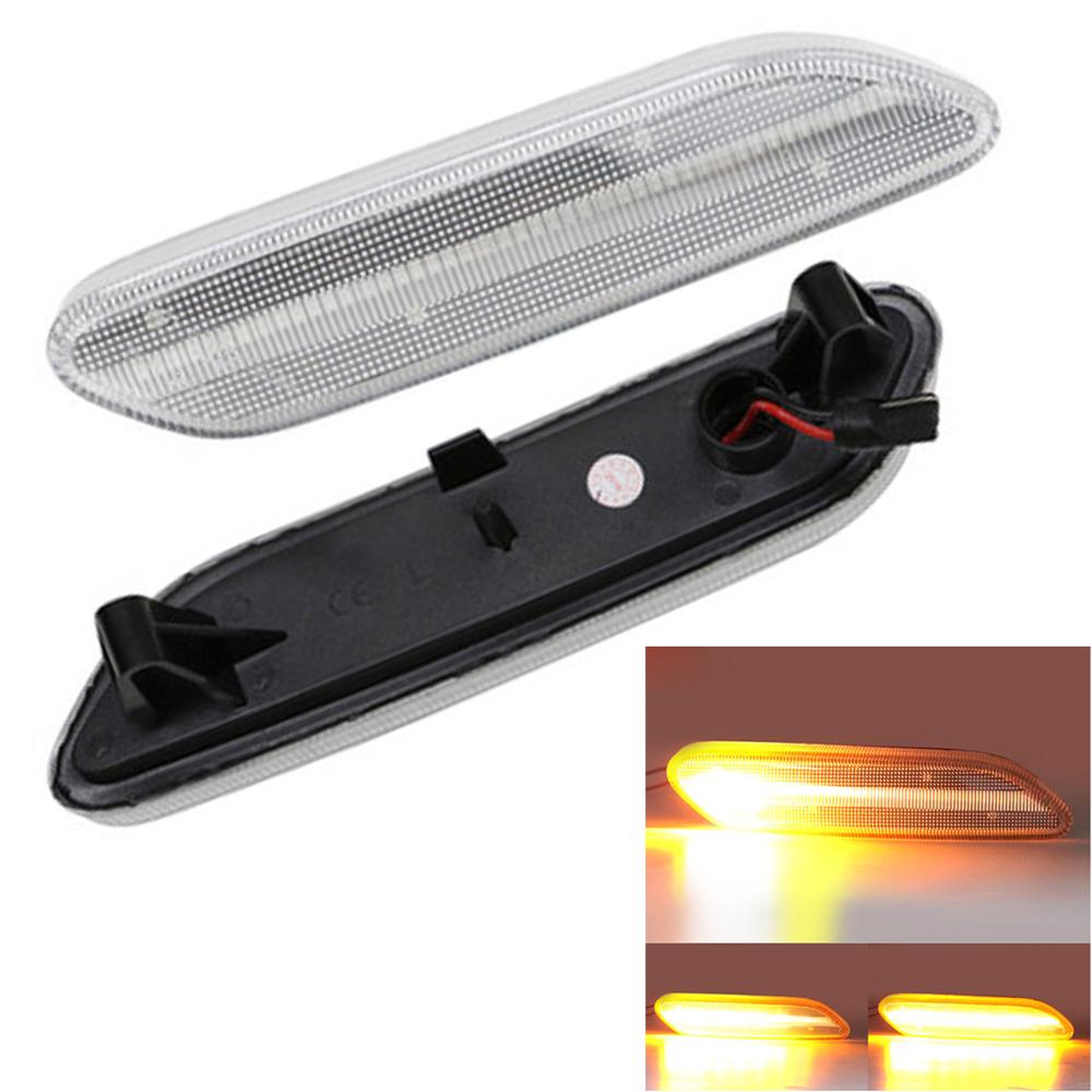 Светодиодный плавный указатель поворота, динамический светодиодный боковой габаритный фонарь, 12 В, боковой повторитель, панельная лампа для BMW, Mini Cooper R60 R61