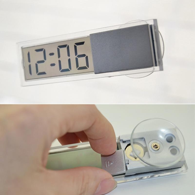 ЖК-дисплей Цифровые автомобильные часы / термометр Измеритель температуры Мини-часы