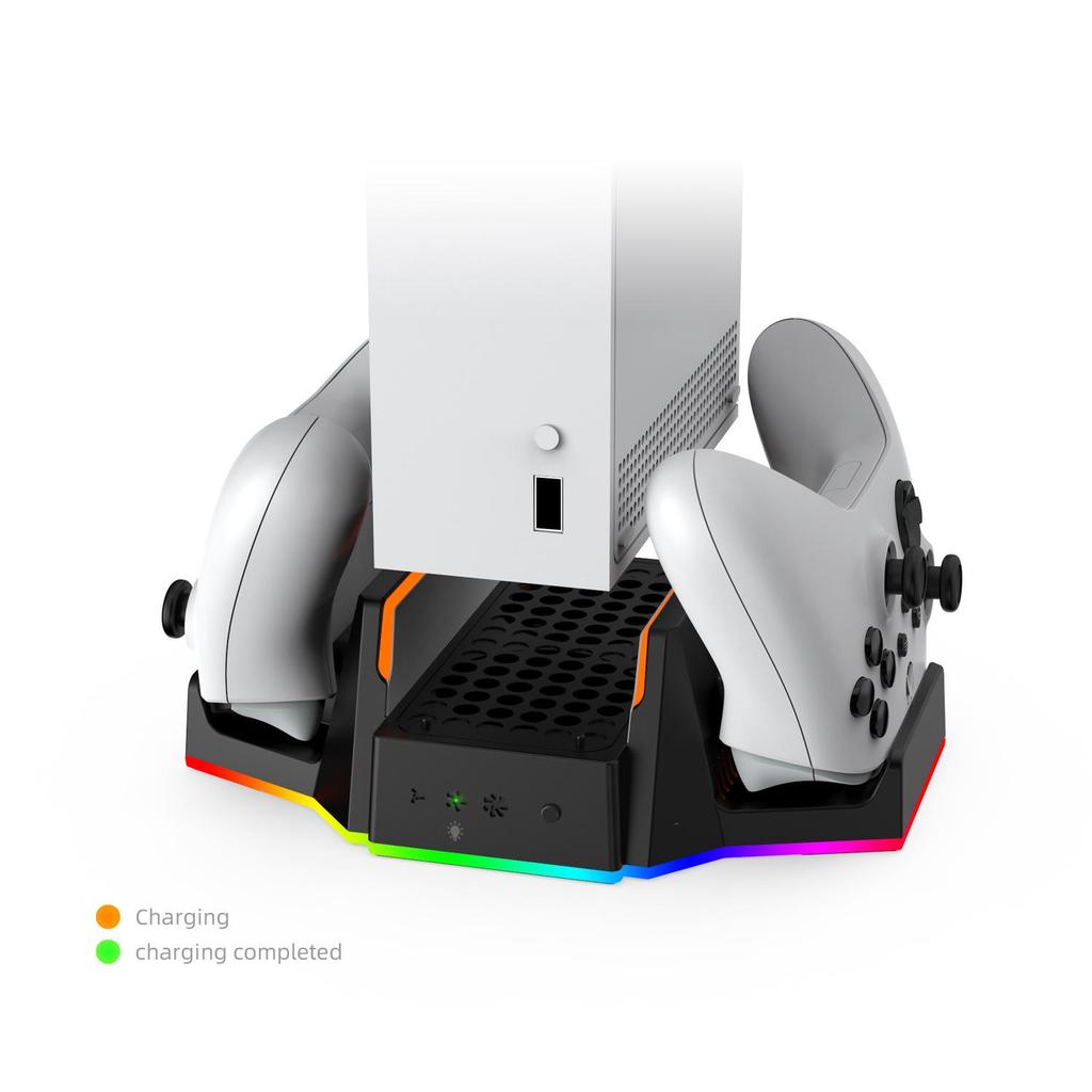 Док-станция DOBE для охлаждения и зарядки Xbox Series S с подставкой для двух контроллеров (TYX-0663D)