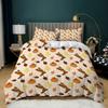 Korean Simple Three-Piece Set Love Leaf Kit Quilt Cover Bedding
