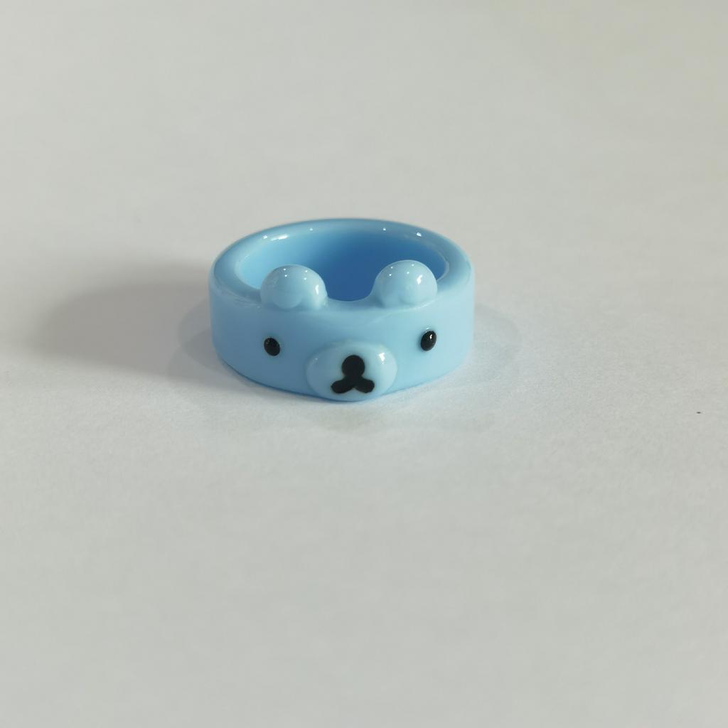 Милое и крутое трендовое кольцо из смолы с лягушкой, простое трехмерное цветное украшение, ювелирное изделие