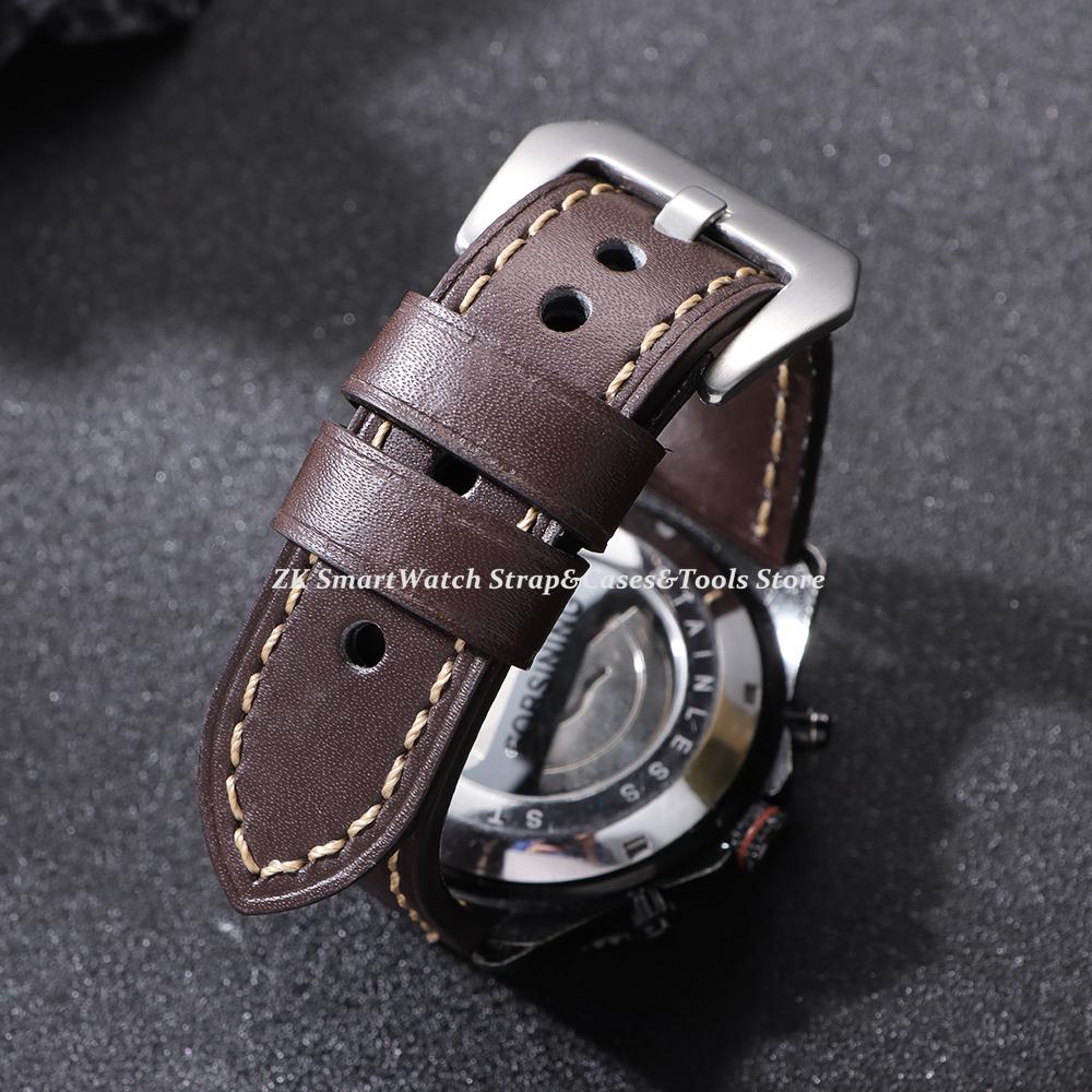 High Quality Genuine Leather Watch Band for Panerai Cowhide Oil Wax Strap Men Sport Bracelet Watchband 20mm 22mm 24mm Band Belt
