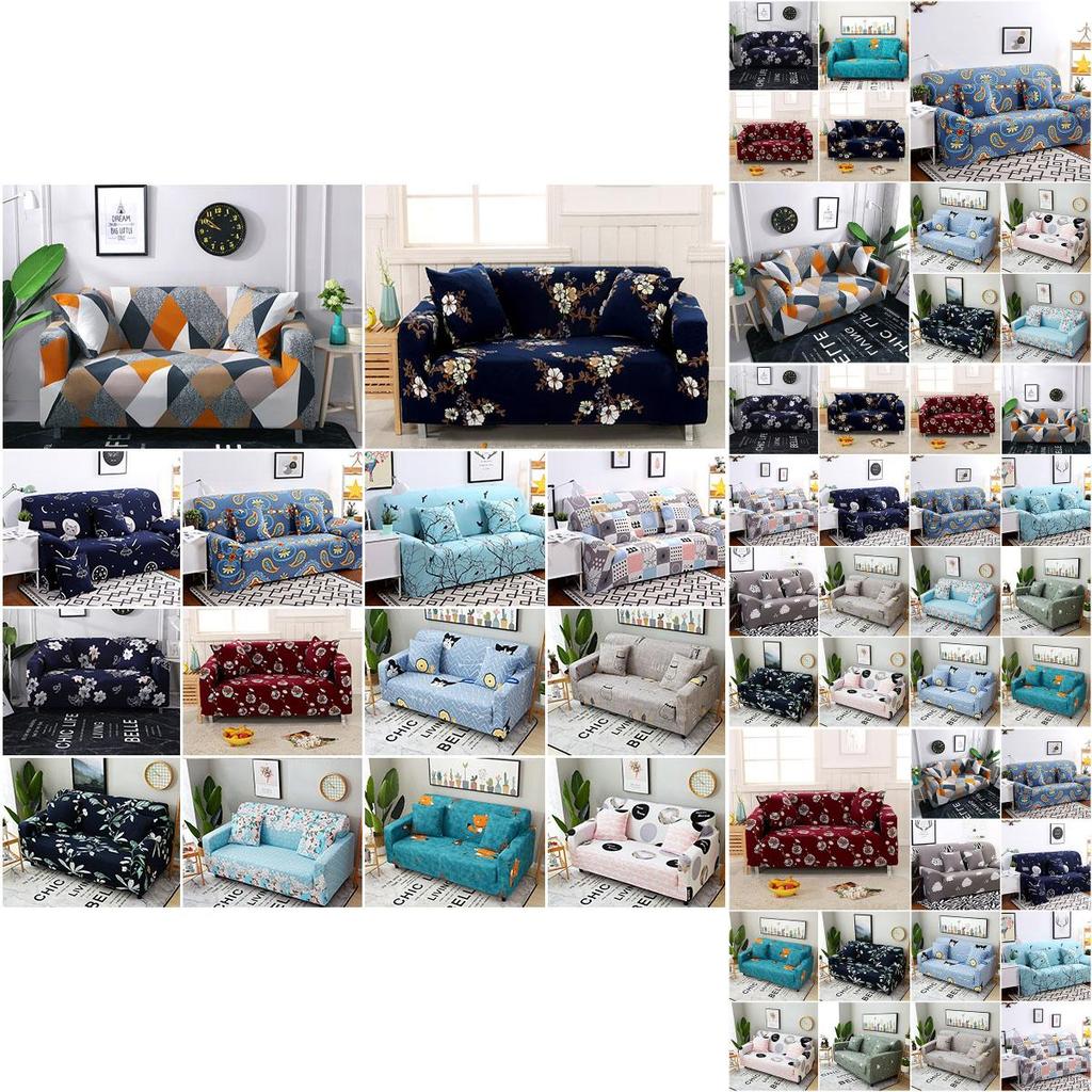 Элегантные эластичные чехлы с цветочным принтом для диванов с мягкой эластичной посадкой и устойчивостью к сминанию