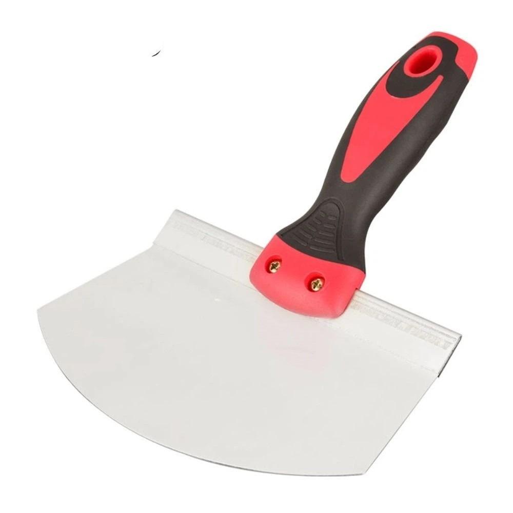 Curved Working Surface Mud Trowel Stainless Steel Putty Spatula Painter