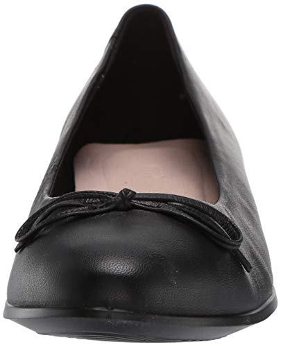 ECCO Touch Ballerina 2.0 Женские балетки из натуральной кожи, Черные, Размер 24,0 см, 3E