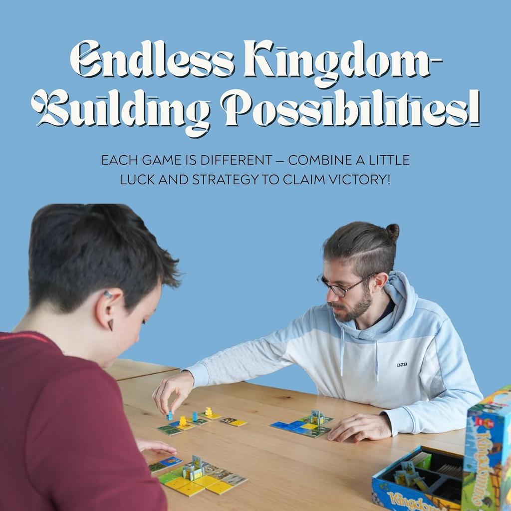 Игры Kingdomino Семейная стратегическая настольная игра, получившая награду, 2-4 игрока Карточная