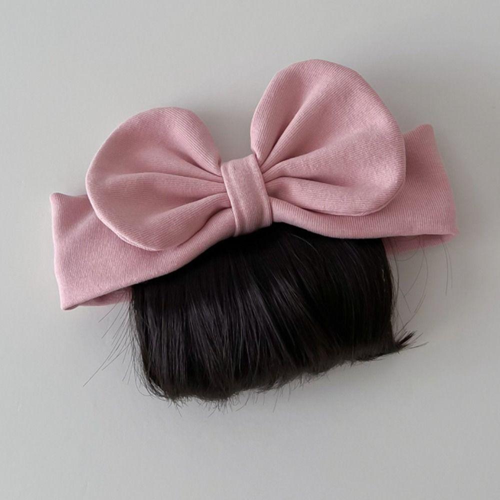 Decor Toddler Neat Bang Princess Wig Headband Baby Bowknot Headband Wig Newborn Baby Headwear