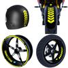 Набор из 4 наклеек Moto Rider, флуоресцентно-желтая внутренняя полоса для шлема и брызговика CinarExtreme