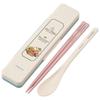 Chopstick Spoon Combination Set 18cm Antibacterial Treated Lunch Box for Adults Comes with Silicone Cushion and Doesn't Make a Sound Made In Ja