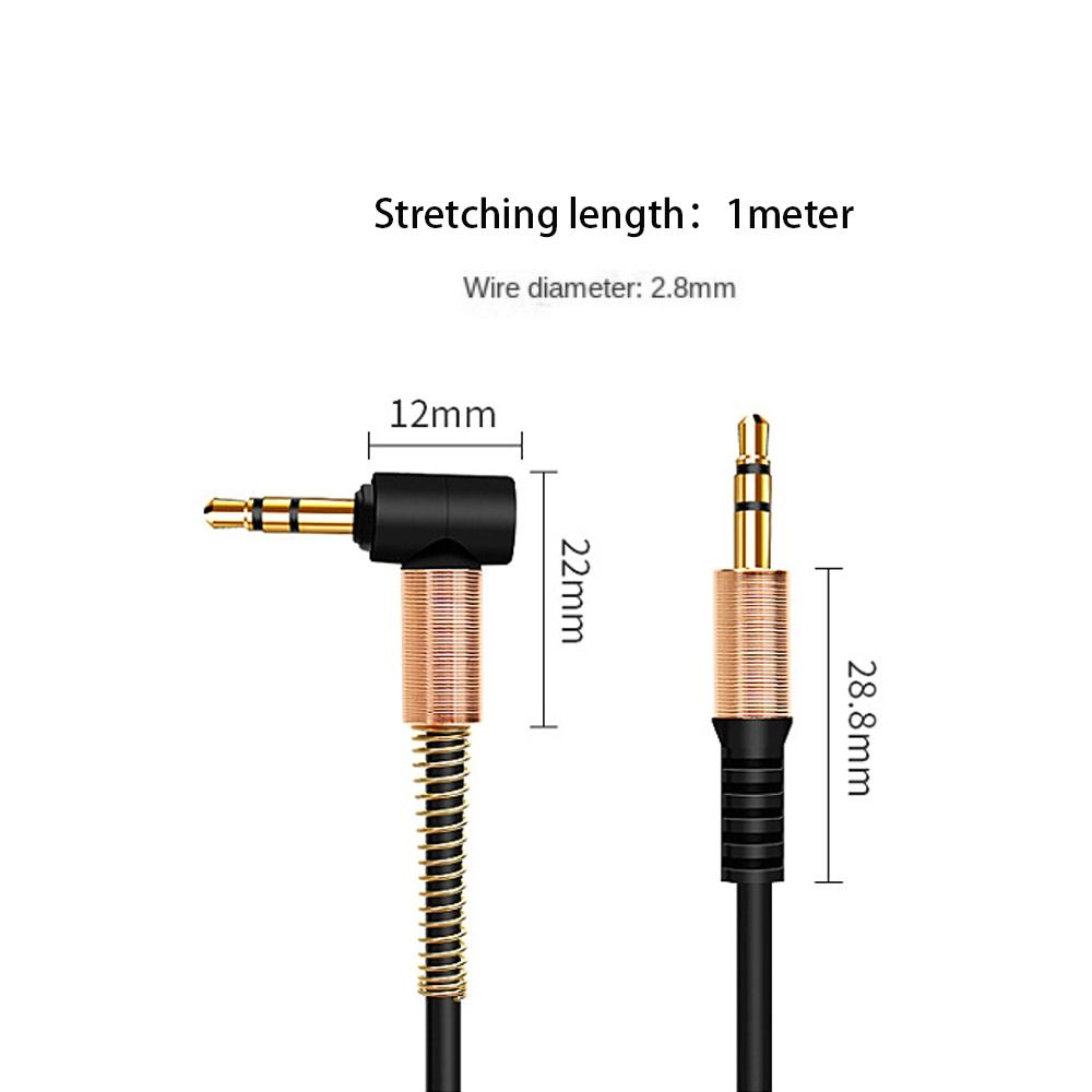Spring Retractable Audio Cable Audio Wire Cord for Mobile Phone Headphone Accessories