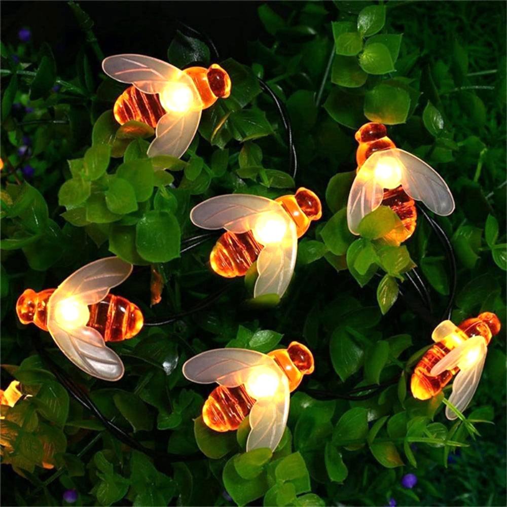 Honeybee Shaped Fairy String Lights Waterproof Garden Lamp LED Night Lights Outdoor Courtyard