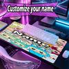 Custom Name Personalized Labubu Pattern Mousepad, Laptop PC Desk Mat, Decorative Desk Mat for Home Keyboard Pad Gift
