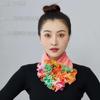Женский цветной нагрудник плюс бархатный толстый цветочный воротник модный защитный воротник для шеи накладной воротник