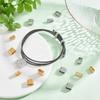 1box 36pcs 6 style 201 & 304 Stainless Steel Slide  Rectangle Mixed color 4~13x7.5~12.5x5~7.5mm Hole: 4~5.5x9.5~10.5mm 6pcs/style