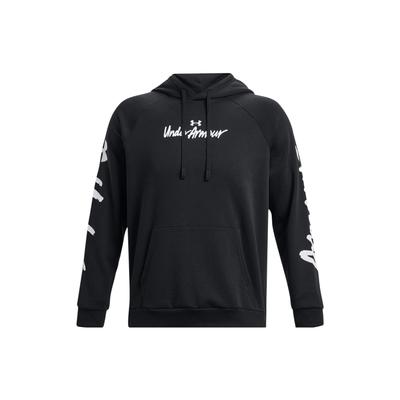 Under Armour Толстовка с капюшоном и принтом логотипа Alphabet Мужские топы Черный 1379760-001