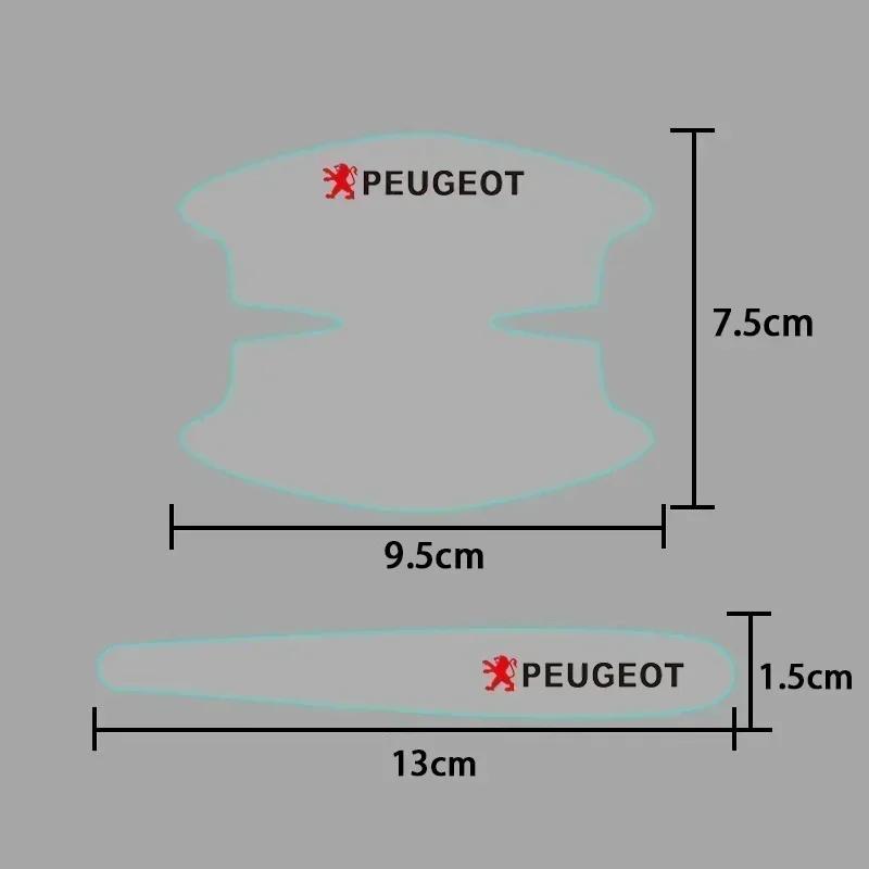 8PCS Car Door Bowl Side Protective Stickers for Peugeot 206 106 107 108 307 308 406 408 208 301 3008 2008 208XS Traveller