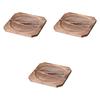 Set of 3 21cm Square Burnt Cedar Planks X 21 X Dimensions Cedar Made In Setomonohonpo (Stepped) [21 1.5cm (Inner 17.5cm)] Flooring, China,