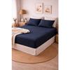 Drap-housse - EDEN - GAÏA - 200x200 cm - Double gaze de coton - Bleu marine