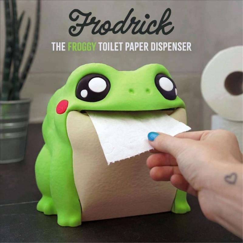 Прекрасные 3D-дизайны с лягушками Держатели для салфеток Ручная работа 3D-печатный стенд для салфеток Идеально подходит для добавления очарования в вашу ванную комнату