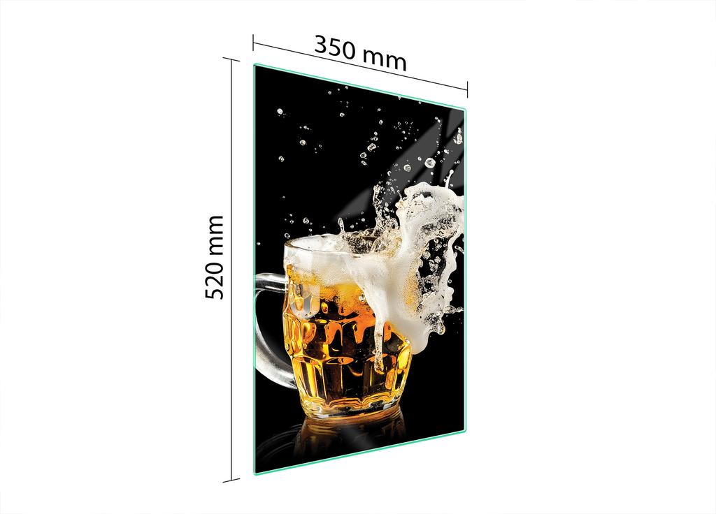 GLASS CUTTING BOARD 35x52 Beer