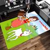 1pc Heidi Print Area Rug - Soft, Washable Non-Slip Indoor Mat for Office Chairs, Living Room, Home Office Decorative Rug