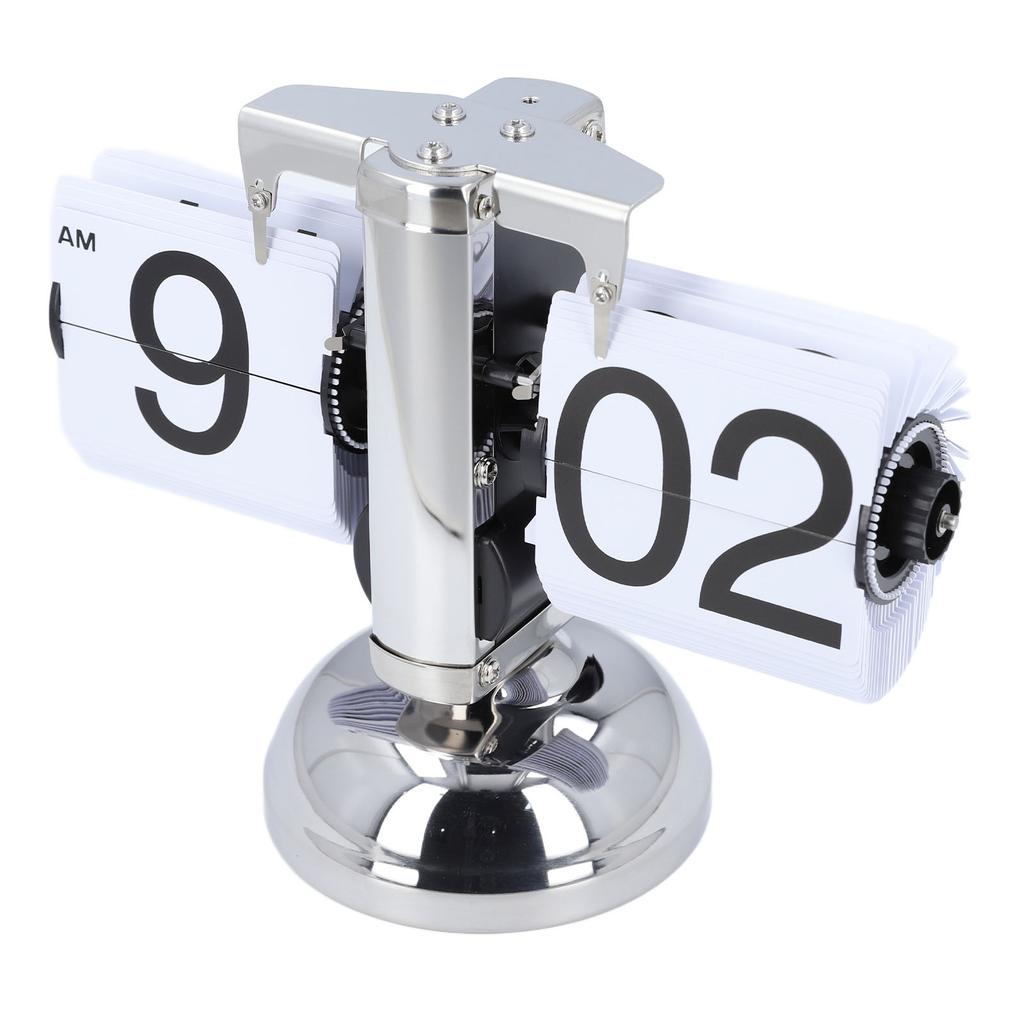 Винтажные цифровые откидные часы с питанием от батареи, регулируемое время, нержавеющая сталь, механические откидные часы