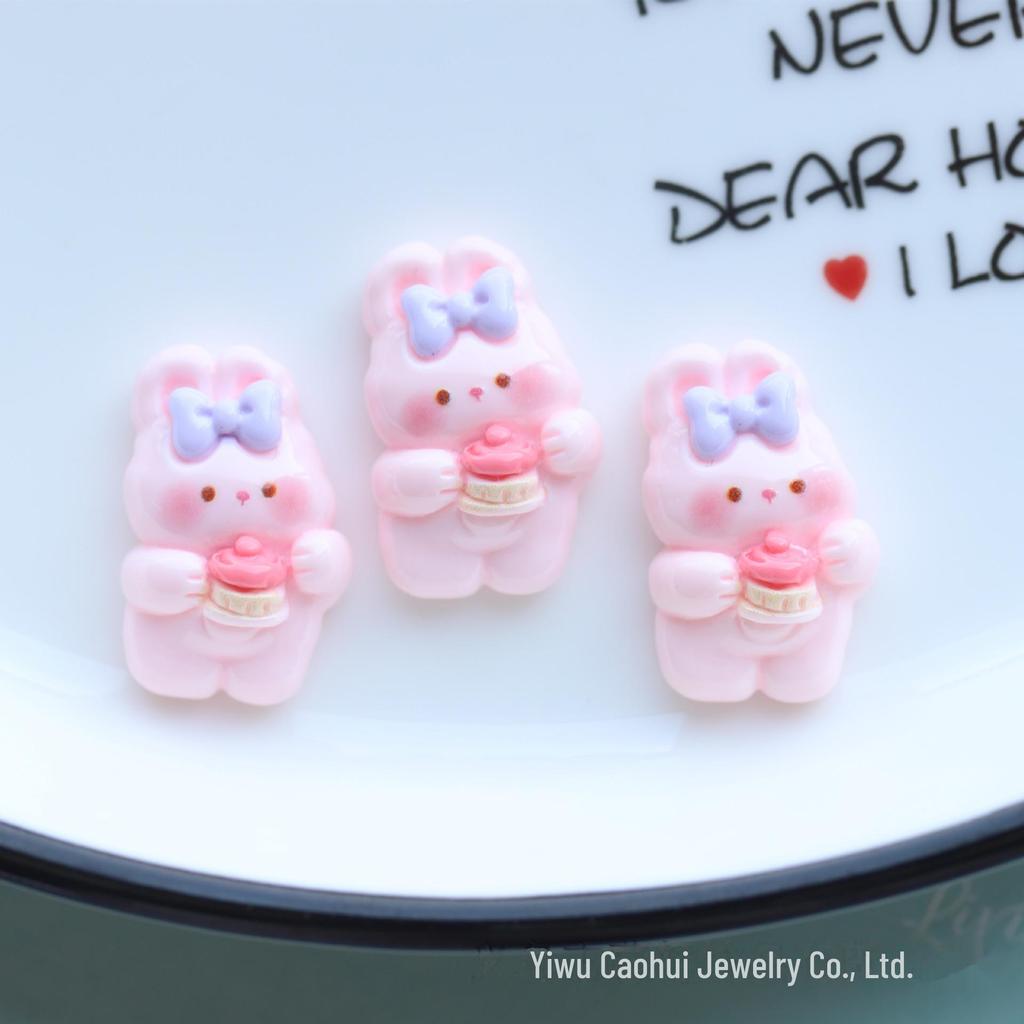 Очаровательные блестящие мультяшные аксессуары для волос из смолы: Детские шпильки, кольца, зажимы и нашивки для поделок своими руками