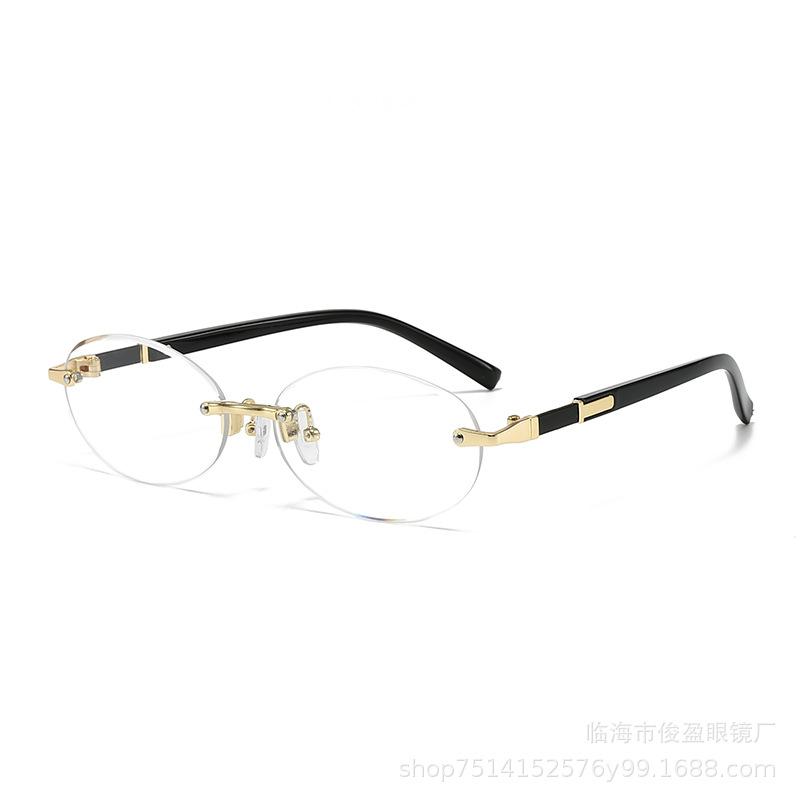 Трендовые солнцезащитные очки с необработанным краем, персонализированная овальная оправа, новые безоправные солнцезащитные очки для острой девушки в стиле хип-хоп, металлические женские солнцезащитные очки, мужские солнцезащитные очки