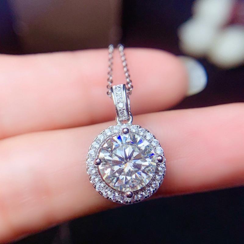 BELLA BOX 3 карата 8-сердце 8-стрела покрытая PT950 имитация бриллианта Mosan полный бриллиант модная подвеска женственное ожерелье ключичная цепочка