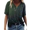 Women's T Shirts V-neck 3d Art Print Tops Loose Short Sleeve Tees Summer Streetwear Fashion Casual  Oversized Female Clothing