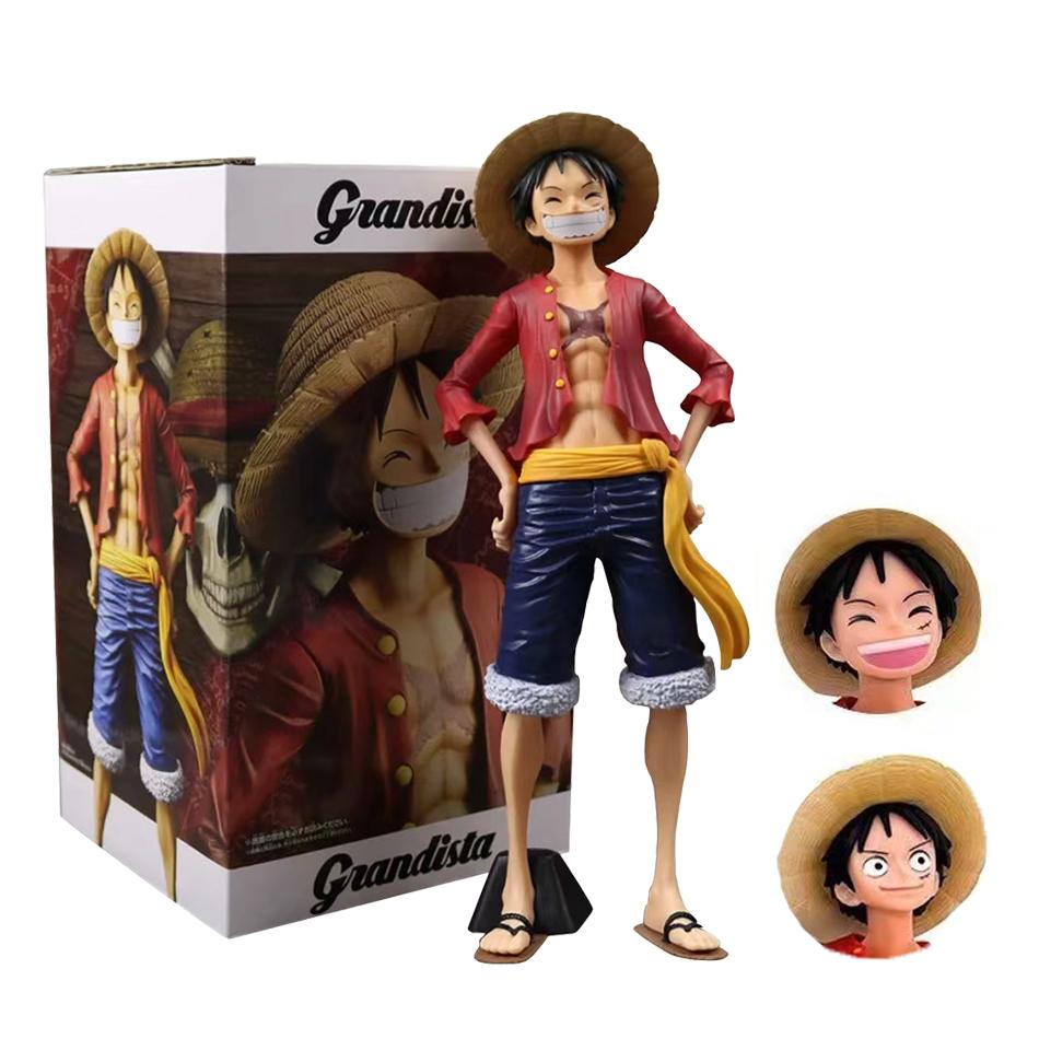 Новая аниме-фигурка One Piece 28 см, уверенный смайлик, кукла с меняющимся лицом (три формы), ПВХ, коллекционная фигурка действия, украшение, модель, игрушка