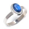 Натуральный голубой кианит драгоценный камень ручная работа 925 чистое серебро ювелирное кольцо размер 9 e8h54