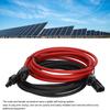 2Pcs Solar Panel Extension Cable 10AWG 6mm² Solar Extension Cable Rated Voltage 1000V   Red Black