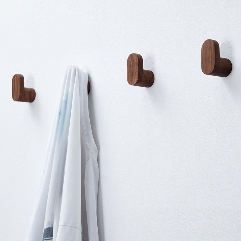 Wooden Decorative Hook Wall-mounted Coat Bag Rack Door Hanger Shower Hook Key Holder Robe Hook