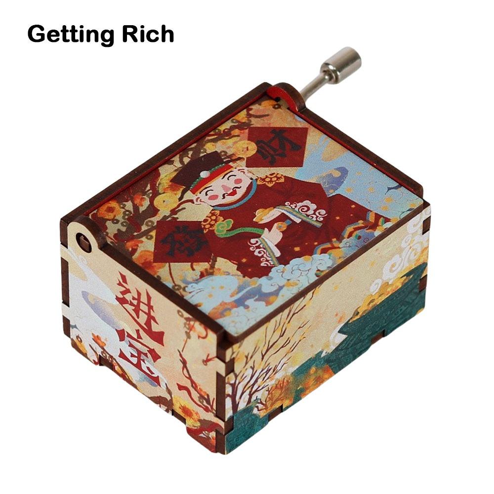 Настольное украшение Ручной завод Шкатулка Розовая Музыкальная шкатулка Украшение Музыкальная шкатулка Подарок на День святого Валентина