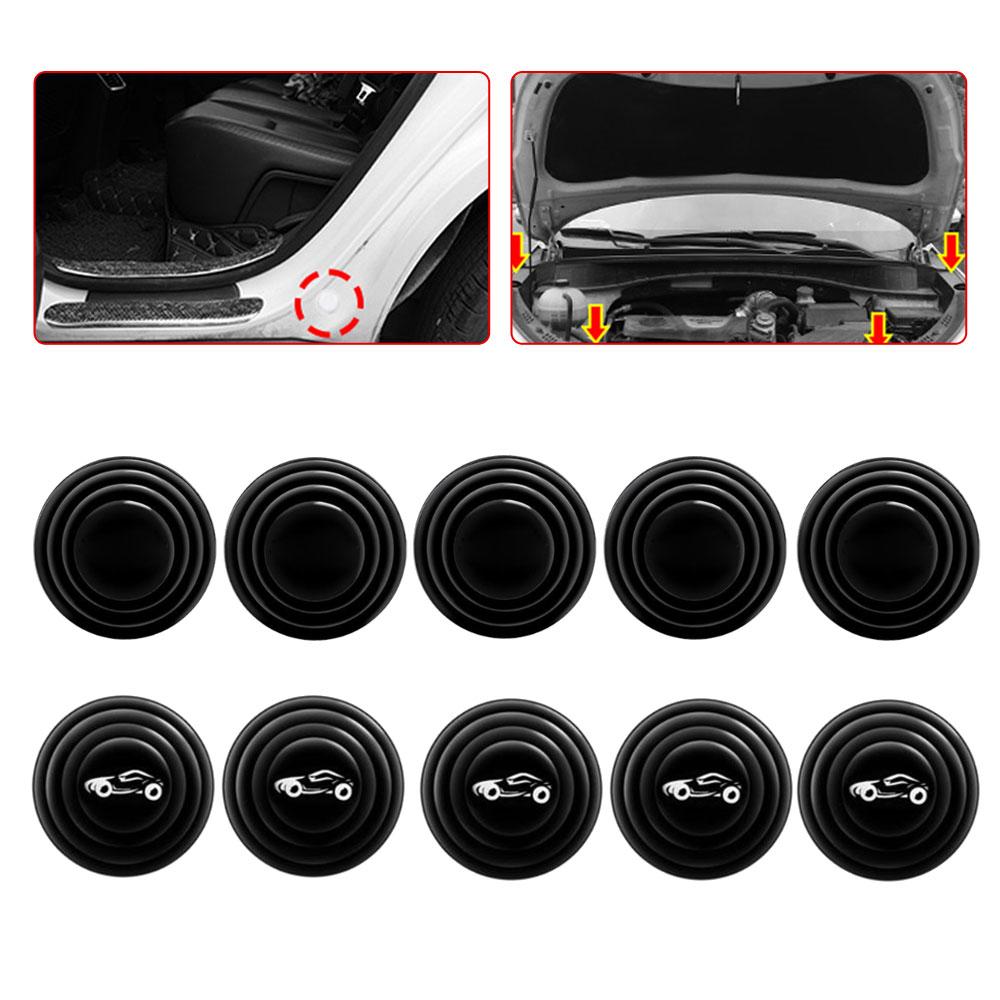 New 6Pcs/lot Car Thickening Sound Insulation Pad Universal Car Door Shock Absorbing Gasket For VW Shockproof Cushion Stickers