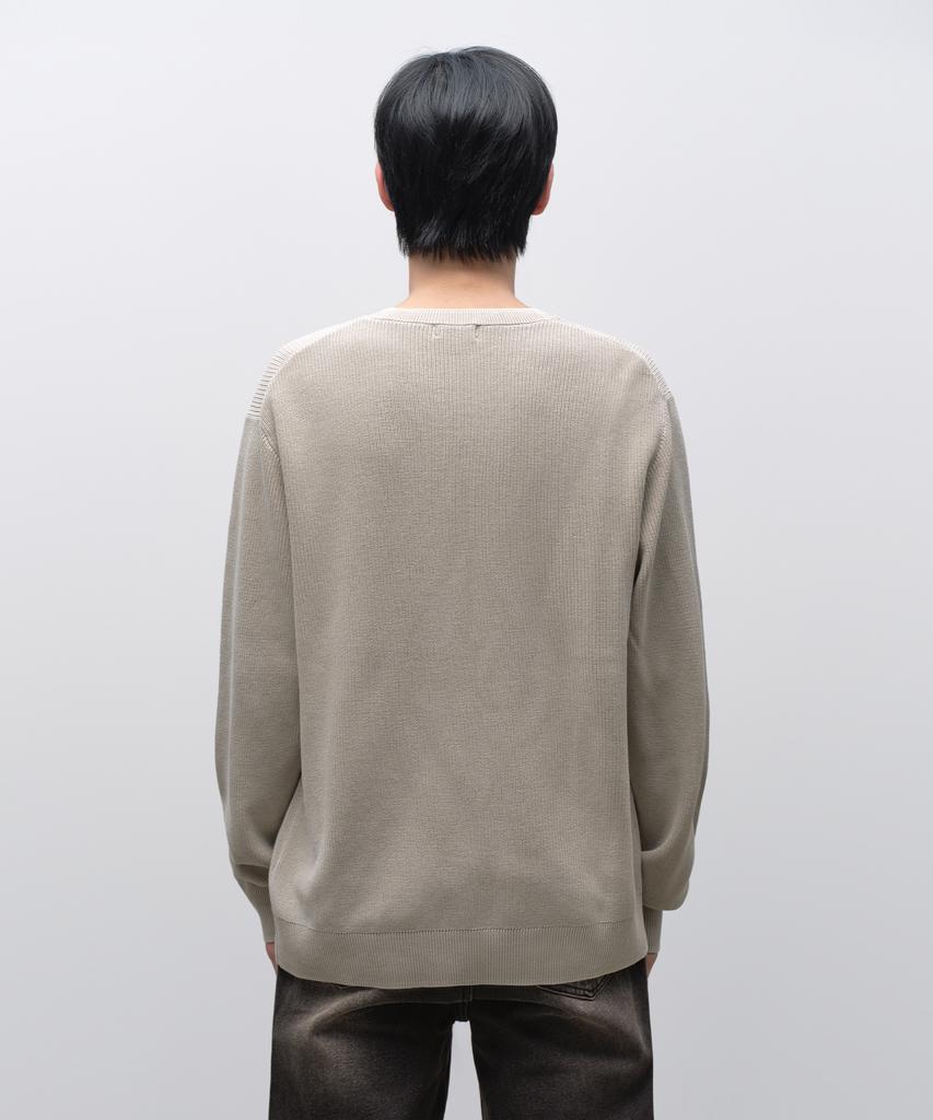 MUSINSA STANDARD Pigment Crew Neck Knit [Dusty Beige]