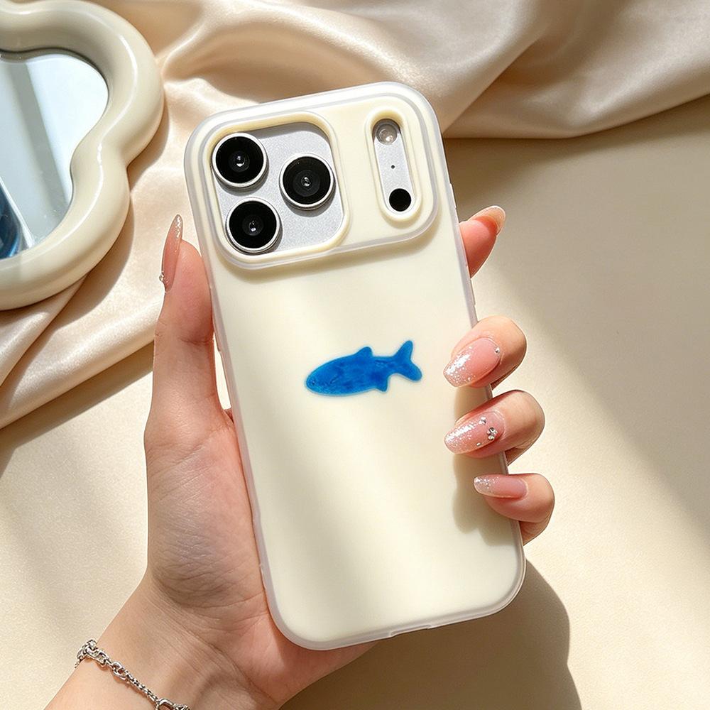 Синяя рыба подходит для чехла Huawei niche iPhone16/17pm apple case матовый чехол для телефона puraxmax для девушек