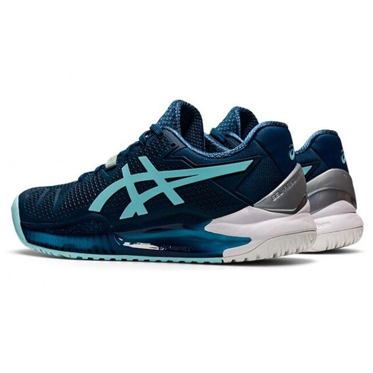 Asics Gel-Resolution 8 Модные Удобные Прочные Низкие Теннисные Кроссовки Женские кроссовки Океанско-Синий 1042A072-406