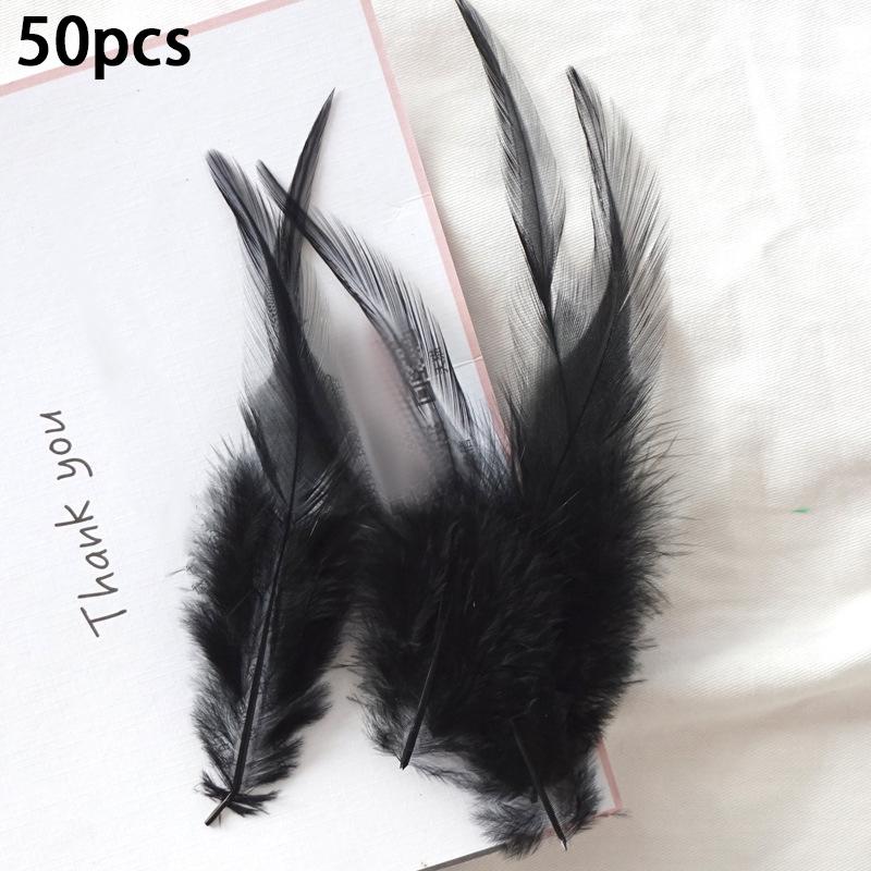 50 шт. натуральное перо макарон цветное куриное перо красочное индюшиное перо красочное перо