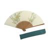 [Hasegawa] Folding Fan, Bamboo, Handmade by Kyoto Artisans, Includes Fan Case and Gift Box, Bamboo