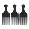 3pcs Professional Hair Pick Portable Salon Barber Shop Afro Pick Comb Hair Styling Tool