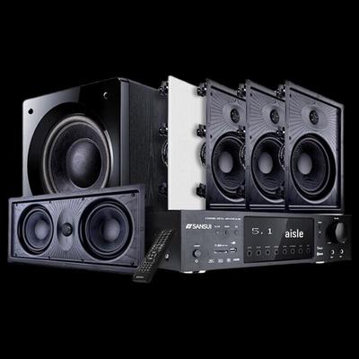 SANSUI T6 5.1-канальная встраиваемая потолочная акустическая система для домашнего кинотеатра, штекер CN (адаптер в комплекте)